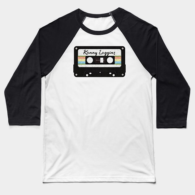 Kenny Loggins - Retro 80's Tape Retro Casette Baseball T-Shirt by daddymoney